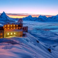 Gornergrat Zermatt mit Blick aufs Matterhorn - Wintersportorte